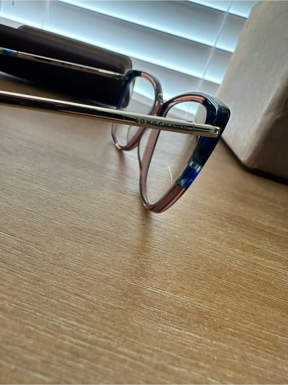 Blue Tortoiseshell & Brown Eyeglass Frames LONGCHAMP 54/14